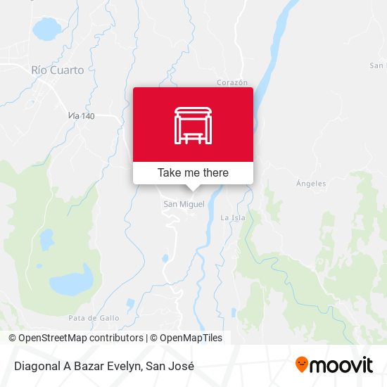 Mapa de Diagonal A Bazar Evelyn