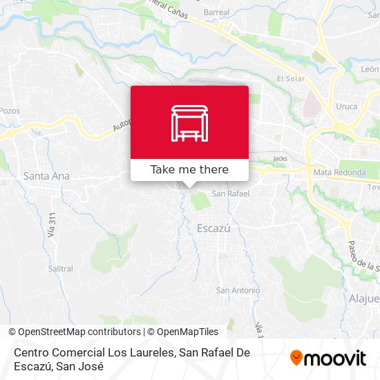 Centro Comercial Los Laureles, San Rafael De Escazú map