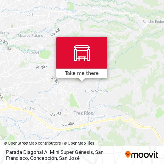 Parada Diagonal Al Mini Super Génesis, San Francisco, Concepción map