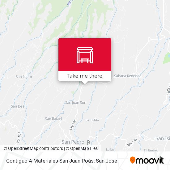 Contiguo A Materiales San Juan Poás map