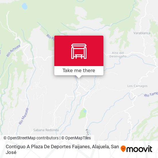Mapa de Contiguo A Plaza De Deportes Faijanes, Alajuela