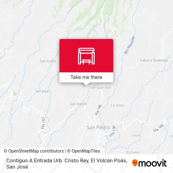 Contiguo A Entrada Urb. Cristo Rey, El Volcán Poás map