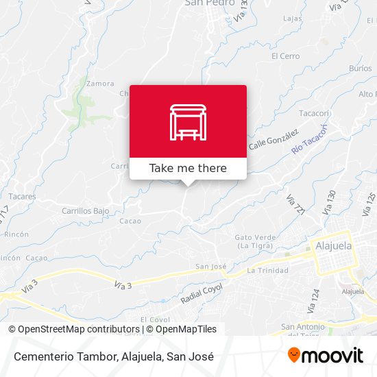 Cementerio Tambor, Alajuela map
