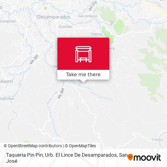 Mapa de Taqueria Pin Pin, Urb. El Lince De Desamparados