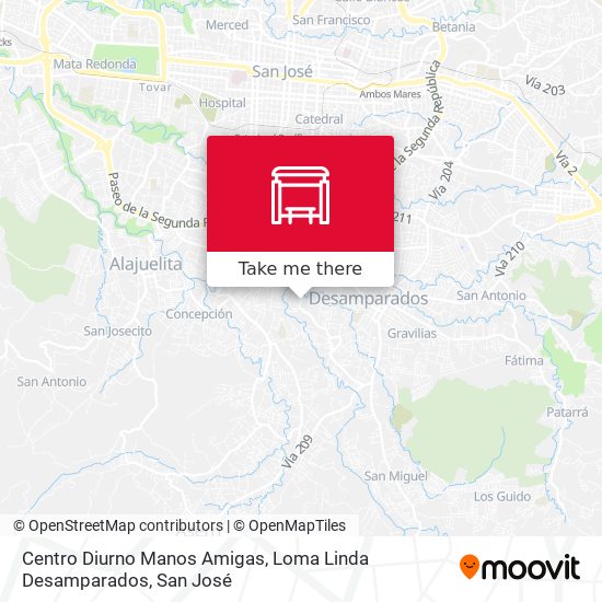 Centro Diurno Manos Amigas, Loma Linda Desamparados map
