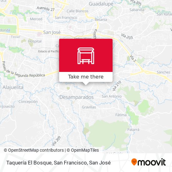 Taquería El Bosque, San Francisco map