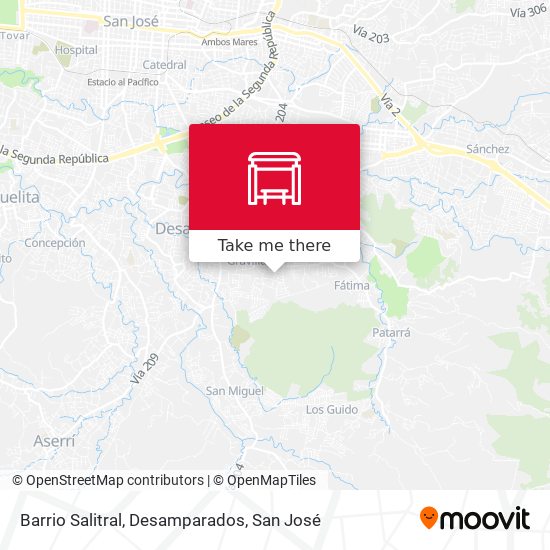Mapa de Barrio Salitral, Desamparados