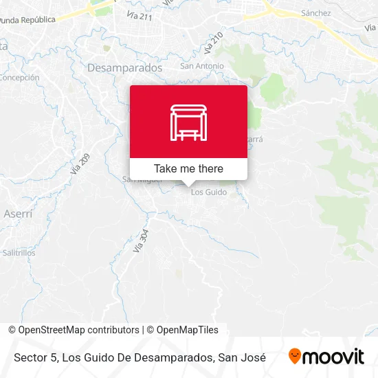 Mapa de Sector 5, Los Guido De Desamparados