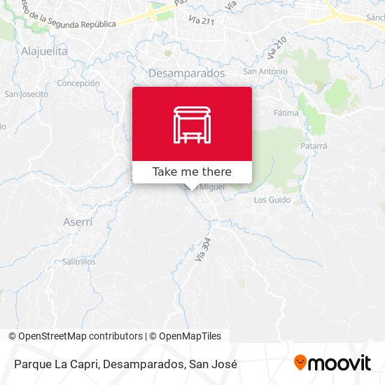 Mapa de Parque La Capri, Desamparados