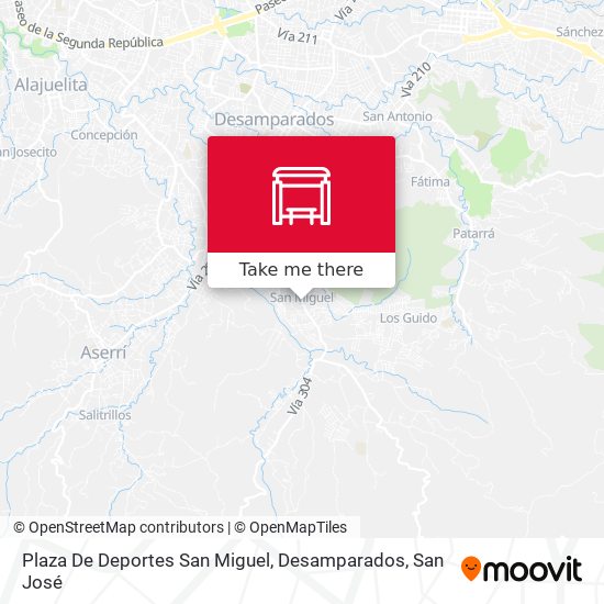 Mapa de Plaza De Deportes San Miguel, Desamparados