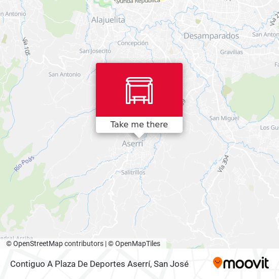 Contiguo A Plaza De Deportes Aserrí map