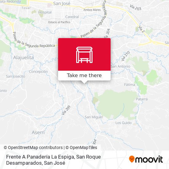 Frente A Panadería La Espiga, San Roque Desamparados map