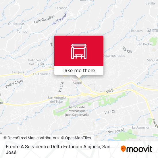 Mapa de Frente A Servicentro Delta Estación Alajuela