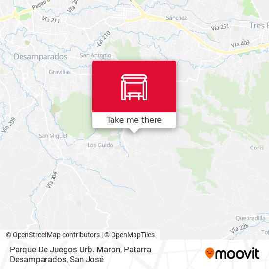 Mapa de Parque De Juegos Urb. Marón, Patarrá Desamparados