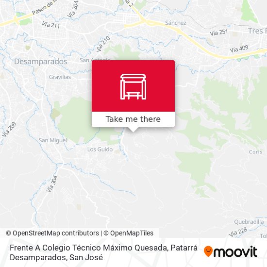 Frente A Colegio Técnico Máximo Quesada, Patarrá Desamparados map