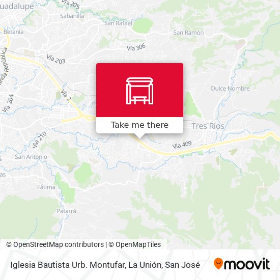 Iglesia Bautista Urb. Montufar, La Unión map