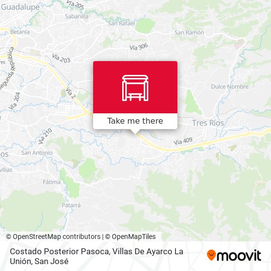 Costado Posterior Pasoca, Villas De Ayarco La Unión map
