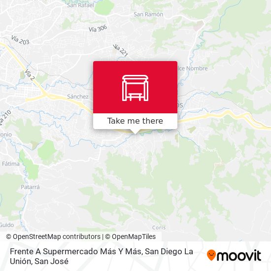 Frente A Supermercado Más Y Más, San Diego La Unión map