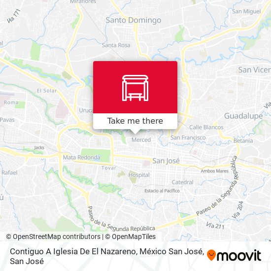 Contiguo A Iglesia De El Nazareno, México San José map