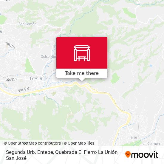 Segunda Urb. Entebe, Quebrada El Fierro La Unión map