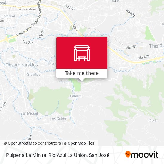 Pulperia La Minita, Río Azul La Unión map