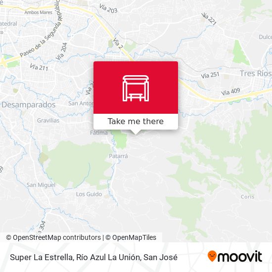 Super La Estrella, Río Azul La Unión map