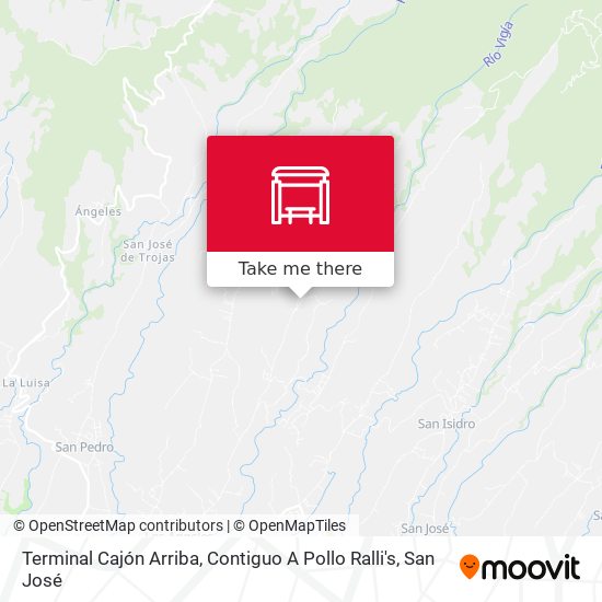 Mapa de Terminal Cajón Arriba, Contiguo A Pollo Ralli's