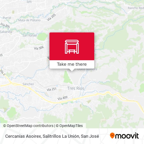 Mapa de Cercanías Asoirex, Salitrillos La Unión