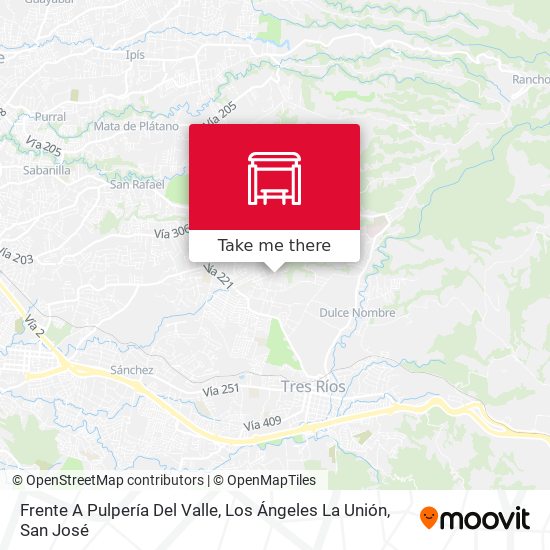 Frente A Pulpería Del Valle, Los Ángeles La Unión map