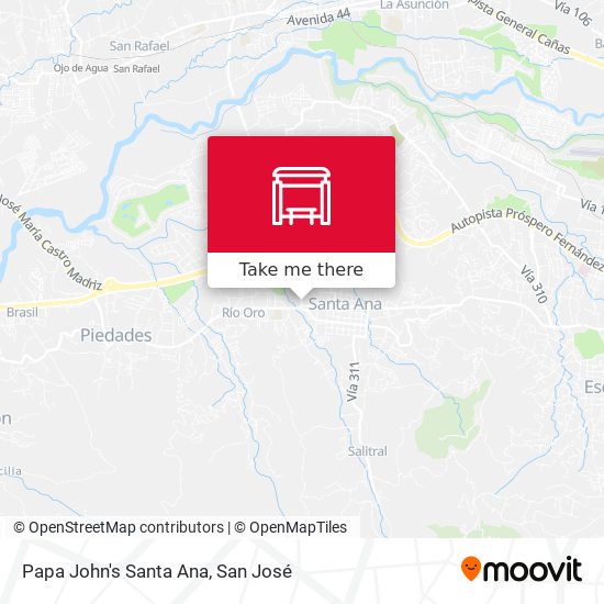 Mapa de Papa John's Santa Ana