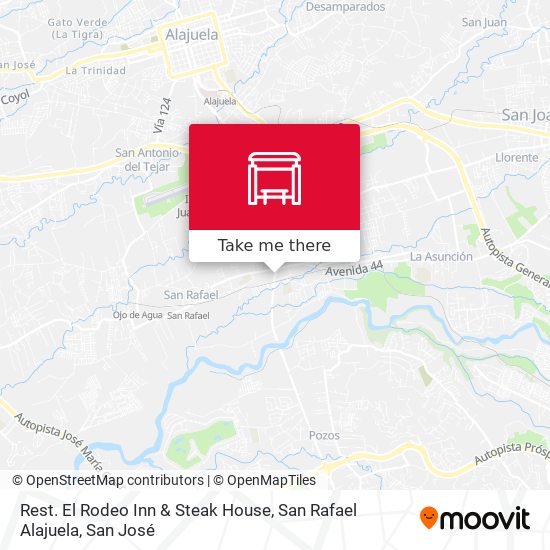 Rest. El Rodeo Inn & Steak House, San Rafael Alajuela map