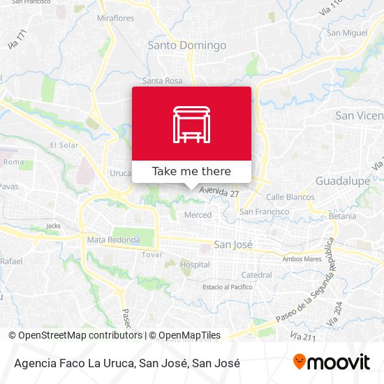 Agencia Faco La Uruca, San José map