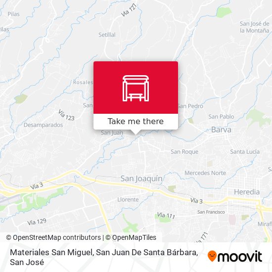Materiales San Miguel, San Juan De Santa Bárbara map