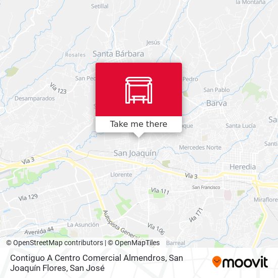 Contiguo A Centro Comercial Almendros, San Joaquín Flores map