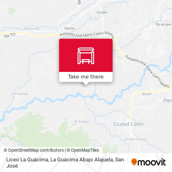 Mapa de Liceo La Guácima, La Guácima Abajo Alajuela