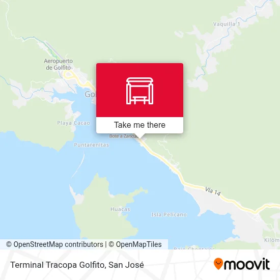 Terminal Tracopa Golfito map