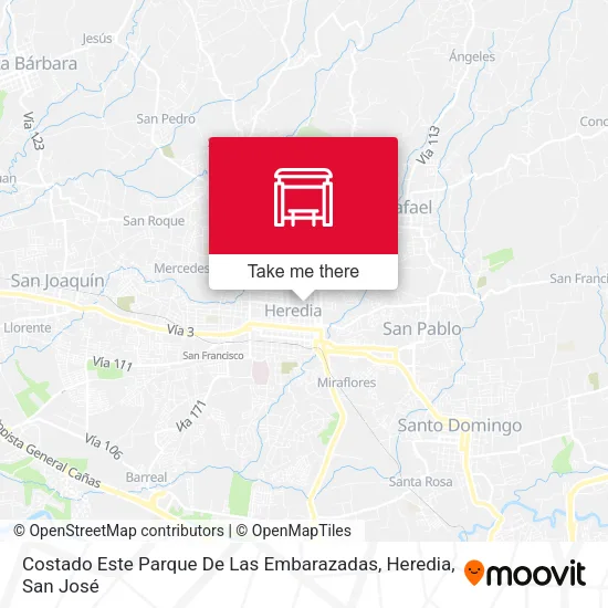 Mapa de Costado Este Parque De Las Embarazadas, Heredia