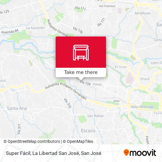Super Fácil, La Libertad San José map