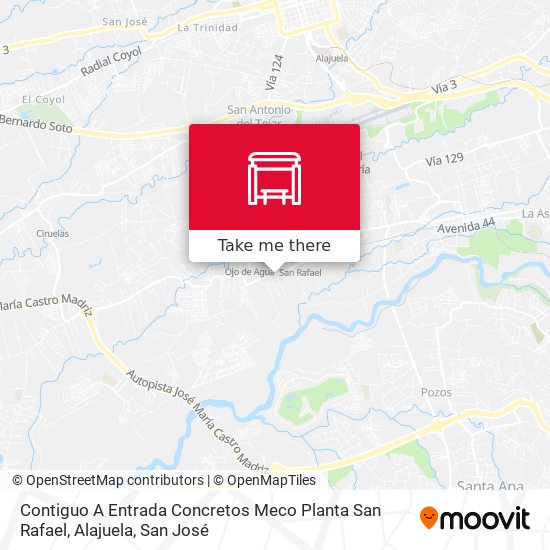Contiguo A Entrada Concretos Meco Planta San Rafael, Alajuela map