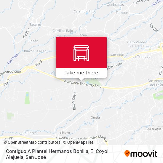 Contiguo A Plantel Hermanos Bonilla, El Coyol Alajuela map