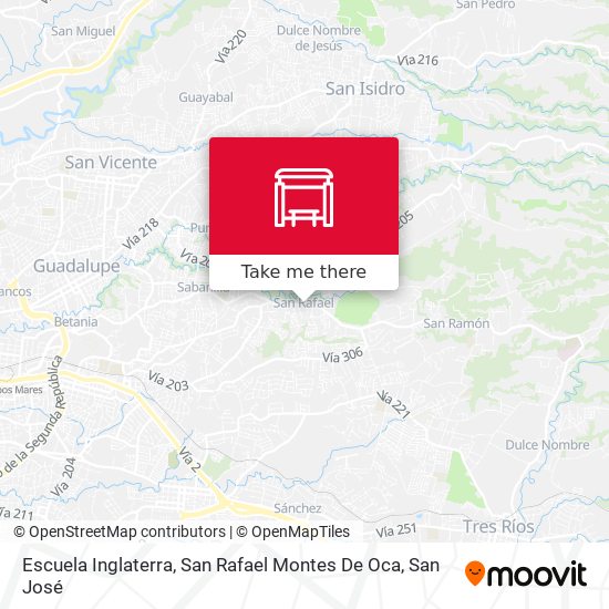 Escuela Inglaterra, San Rafael Montes De Oca map