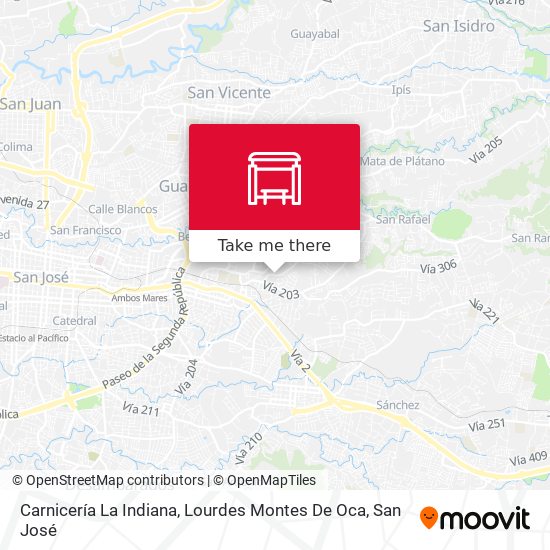 Mapa de Carnicería La Indiana, Lourdes Montes De Oca