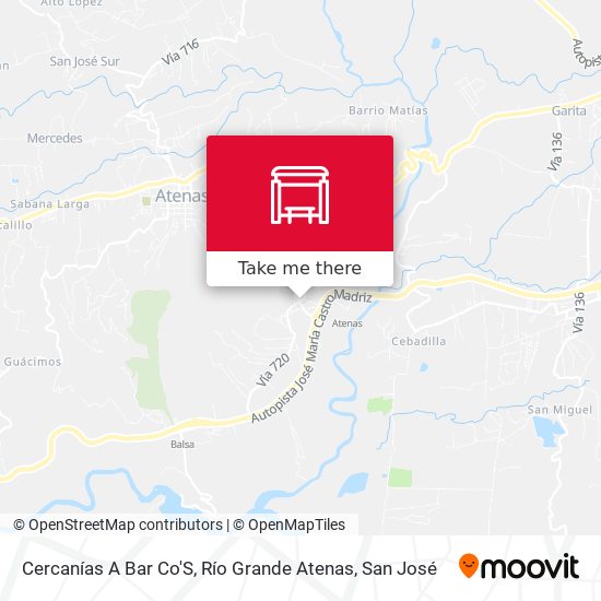 Cercanías A Bar Co'S, Río Grande Atenas map