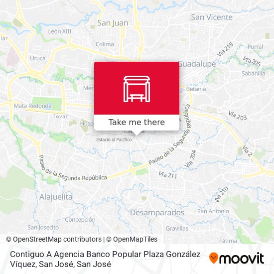 Contiguo A Agencia Banco Popular Plaza González Víquez, San José map
