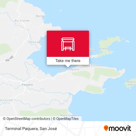Terminal Paquera map