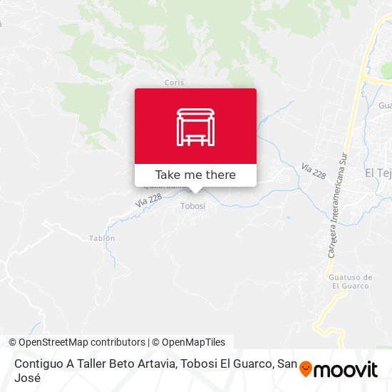 Contiguo A Taller Beto Artavia, Tobosi El Guarco map