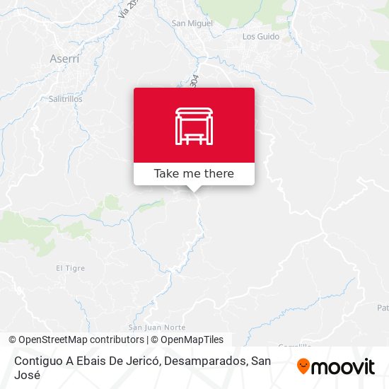Mapa de Contiguo A Ebais De Jericó, Desamparados