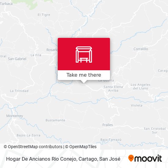 Hogar De Ancianos Río Conejo, Cartago map