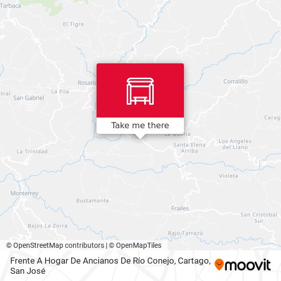 Frente A Hogar De Ancianos De Río Conejo, Cartago map