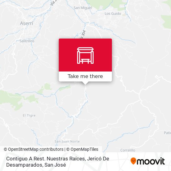 Contiguo A Rest. Nuestras Raíces, Jericó De Desamparados map